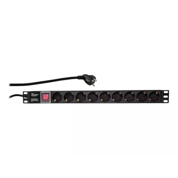 LogiLink Μονάδα διανομής ισχύος (Rack-Mountable) - AC 250 V - 3500 Watt - Είσοδος: CEE 7/7 - Έξοδοι: 9 (Ισχύς)