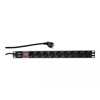 LogiLink Μονάδα διανομής ισχύος (Rack-Mountable) - AC 250 V - 3500 Watt - Είσοδος: CEE 7/7 - Έξοδοι: 9 (Ισχύς)