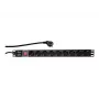 LogiLink PDU9C02 μονάδα διανομής ρεύματος 19 ιντσών, 9 πρίζες, με διακόπτη on/off