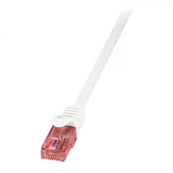 LogiLink PrimeLine Cat.6 U/UTP Καλώδιο patch από χαλκό, λευκό, 1,5 m