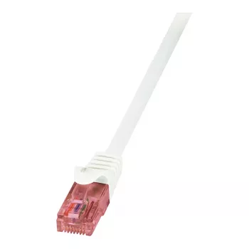 LogiLink PrimeLine Cat.6 U/UTP Καλώδιο patch, συμπαγές χαλκό, LSZH, λευκό, 15m