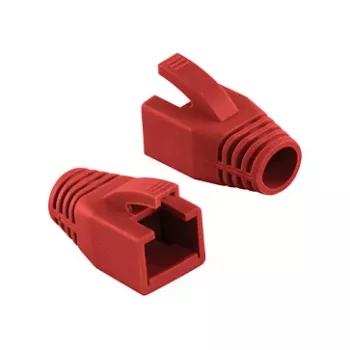 LogiLink Professional Modular RJ45 Plug Cable Boot 8 mm κόκκινο – 50 τεμ.
