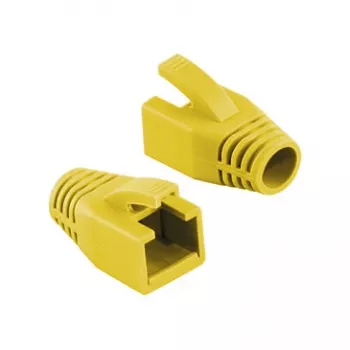 Logilink RJ45 Modular Plug Cable Boot 8mm κίτρινο – Snagless Strain Relief Boot (50 τεμ.)