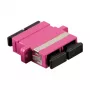 LogiLink SC Duplex OM4 πολυτροπικός προσαρμογέας οπτικής ίνας με φλάντζα, βιολετί