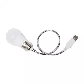 Logilink UA0220 USB LED επιτραπέζιο φως με λαιμό κύκνου, λευκό φως, μαύρο