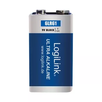 LogiLink Ultra Power Αλκαλική Μπαταρία 9V, Συσκευασία 1 τεμ. Blister