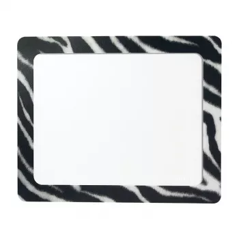 LogiLink εξαιρετικά λεπτό mouse pad με ενσωματωμένη κορνίζα, σχέδιο Zebra, αντιολισθητική βάση από καουτσούκ, 2 mm, φωτογραφία 10 x 15 cm, μαύρο/λευκό