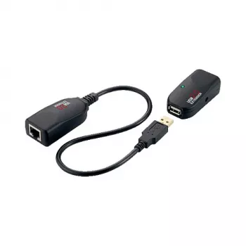 LOGILINK USB 2.0 Cat.5 extender, 50 m, Pigtail, μαύρο