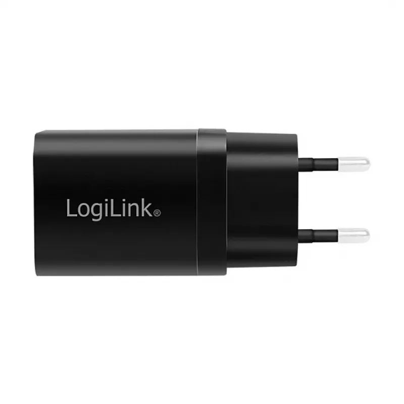Logilink κιτ φόρτισης USB-A/C, 15 W, 1x USB-A, 1x USB-C, μαύρο