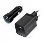 Logilink κιτ φόρτισης USB-A/C, 15 W, 1x USB-A, 1x USB-C, μαύρο