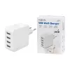 Logilink Φορτιστής USB-A, 24 W, 4 θύρες, 4x USB-A, Λευκό