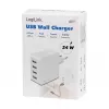 Logilink Φορτιστής USB-A, 24 W, 4 θύρες, 4x USB-A, Λευκό