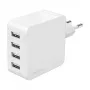 Logilink Φορτιστής USB-A, 24 W, 4 θύρες, 4x USB-A, Λευκό
