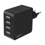 LogiLink Φορτιστής τοίχου USB-A, 24W, 4 θύρες, 4x USB-A, Μαύρο