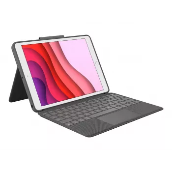 Logitech Combo Touch Πληκτρολόγιο και θήκη Folio με Trackpad για Apple 10,2 ιντσών iPad (7η, 8η, 9η γενιά) - Graphite - UK Layout