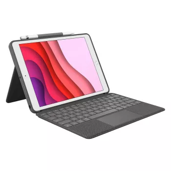 Logitech Combo Touch Πληκτρολόγιο και θήκη Folio με Trackpad για Apple 10,2 ιντσών iPad (7η, 8η, 9η γενιά) - Graphite - UK Layout