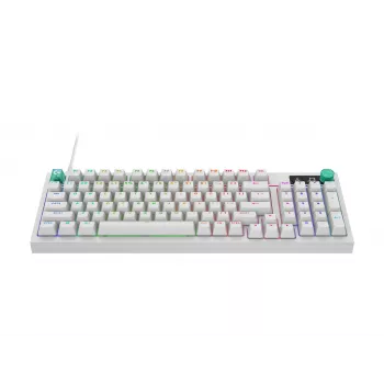 Logitech G316 X 98 Compact Μηχανικό Πληκτρολόγιο Gaming, GX Brown Tactile, LIGHTSYNC RGB, Λευκό, Γερμανικό Layout