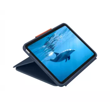 Logitech Rugged Combo 4 Θήκη πληκτρολογίου με trackpad για iPad 10ης γενιάς, Apple Smart Connector, Classic Blue