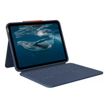 Logitech Rugged Combo 4c Classic Blue Θήκη πληκτρολογίου iPad με Trackpad, Smart Connector, QWERTZ