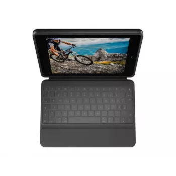 Logitech Rugged Folio πληκτρολόγιο και θήκη Folio με Apple Smart Connector - AZERTY γαλλική διάταξη - Graphite - για Apple 10,9 ιντσών iPad (10η γενιά)