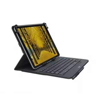 Logitech Universal Keyboard and Folio Case για tablet 9-10 inch, Bluetooth 3.0, διάταξη QWERTZ ελβετογερμανική, Graphite