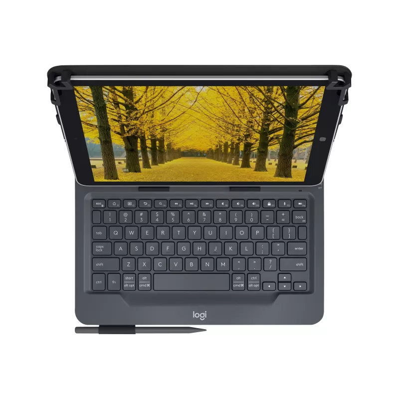Logitech Universal Keyboard and Folio Case για tablet 9-10 inch, Bluetooth 3.0, διάταξη QWERTZ ελβετογερμανική, Graphite