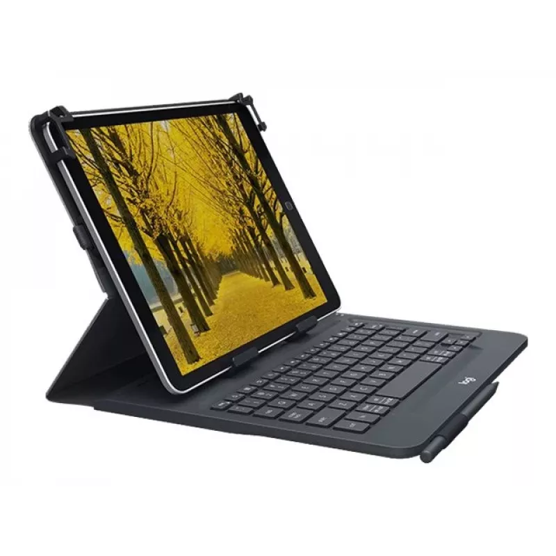 Logitech Universal Keyboard and Folio Case για tablet 9-10 inch, Bluetooth 3.0, διάταξη QWERTZ ελβετογερμανική, Graphite