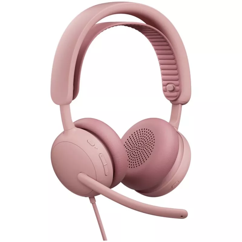 Logitech Zone Wired 2 headset, ροζ