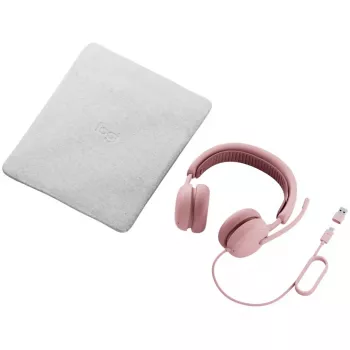 Logitech Zone Wired 2 headset, ροζ