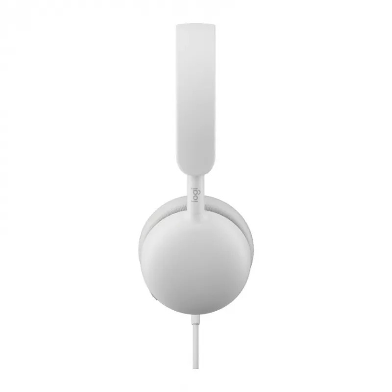 Ενσύρματο ακουστικό με μικρόφωνο Logitech Zone Wired 2 on-ear, ενεργή ακύρωση θορύβου, μικρόφωνα με ακύρωση θορύβου, ντράιβερ 40 mm, υπόλευκο