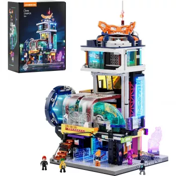 LUMIBRICKS Funwhole Medieval Watchtower Building Blocks Set με LED φωτισμό (1368 τεμάχια)
