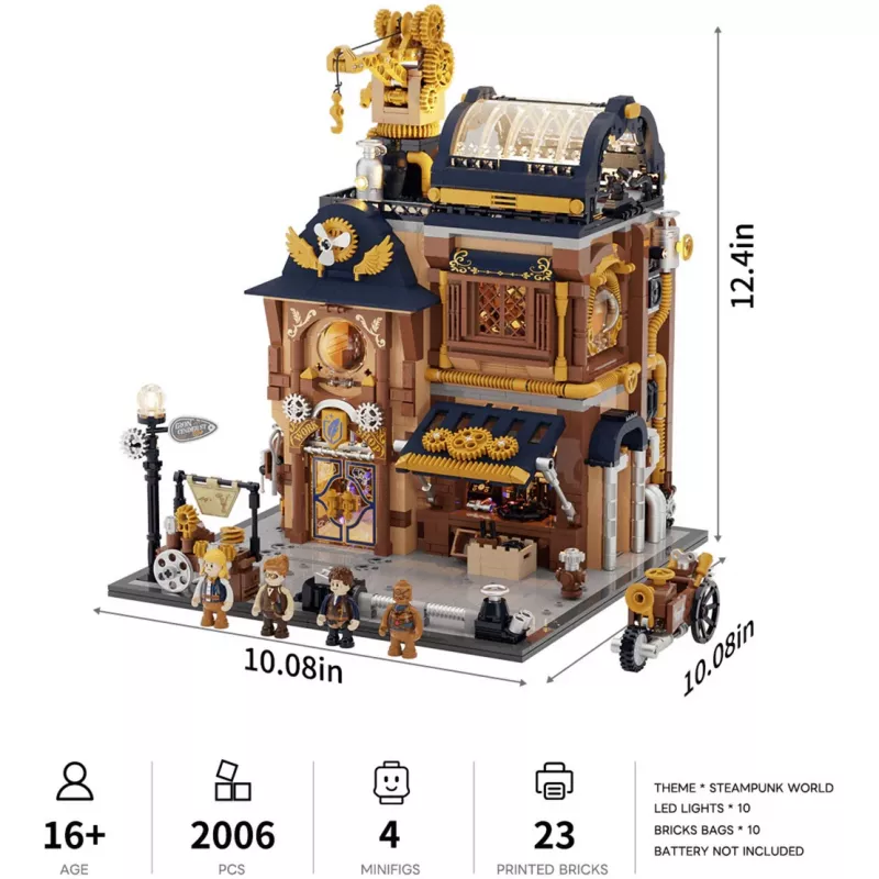 Lumibricks Steampunk Mechanical Workshop Σετ δόμησης με φωτισμό LED - 2150 τεμ.