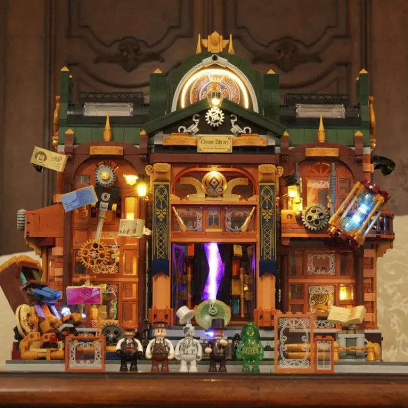 Lumibricks Steampunk Time Rift Library DIY Μινιατούρα Book Nook Κιτ