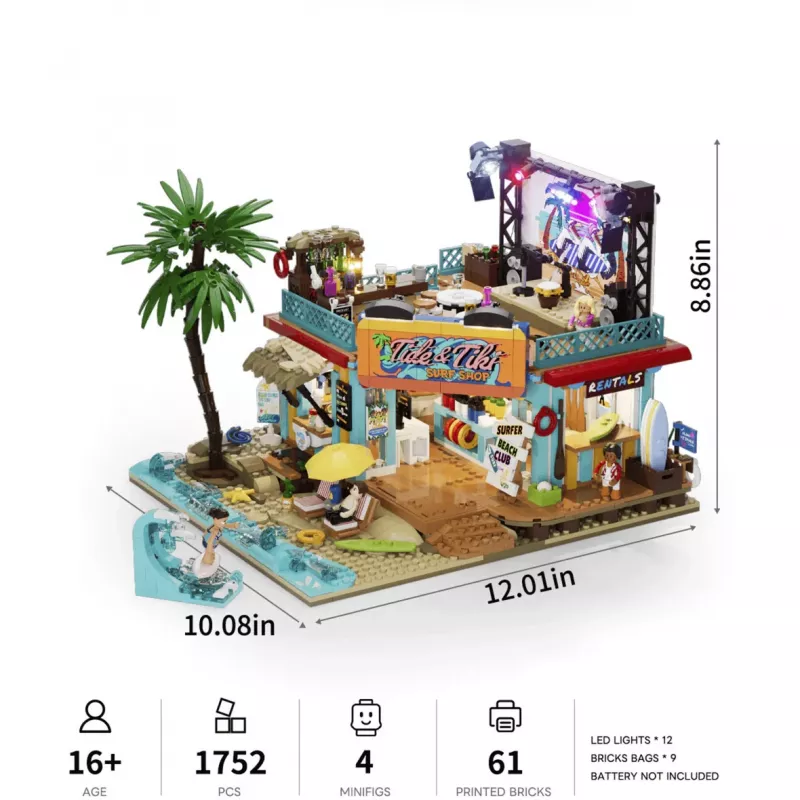 Lumibricks Surfshop Σετ Δομικών Τούβλων με Φωτισμό