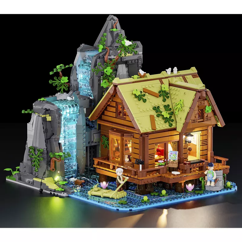 Lumibricks Waterfall Hut Σετ Δόμησης με Φωτισμό LED