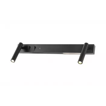 Luminaire Wall 6+6W USB LED 660lm Μαύρο