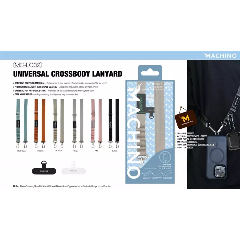Machino ιμάντας crossbody MC-LG 02 titanium