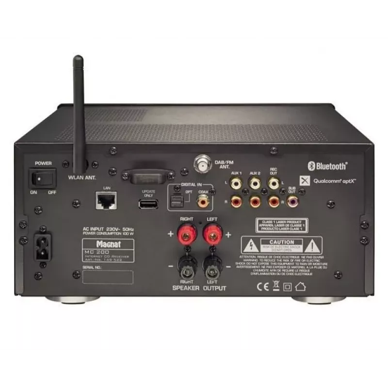 MAGNAT MC-200 στερεοφωνικός ενισχυτής με Bluetooth 5.0, Wi-Fi, DAB+ και είσοδο Phono-MM