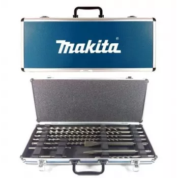 MAKITA Σετ τρυπανιών και καλεμιών SDS-Plus 10 τεμ. Αλουμινένια βαλίτσα D-42385