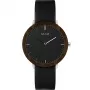 MAM MAM621 unisex αναλογικό ρολόι 39mm μαύρο καντράν μαύρο δερμάτινο λουράκι
