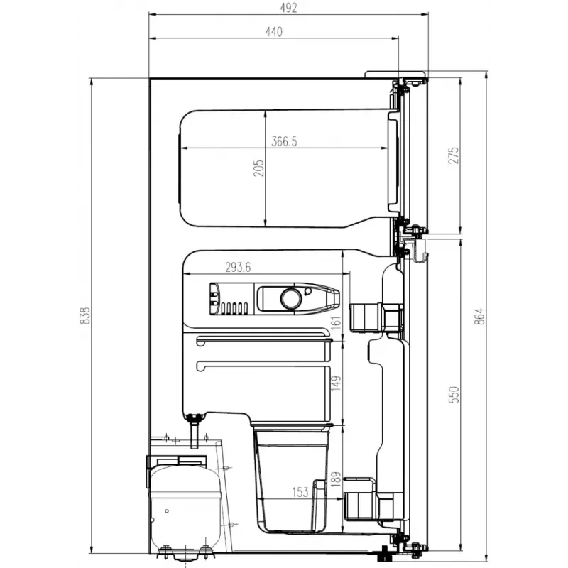 Manta MM545DBK Ψυγείο 88L Μαύρο