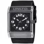 Marc Ecko ανδρικό ρολόι quartz analog E08513G6 44mm μαύρο καντράν βραχιόλι σιλικόνης