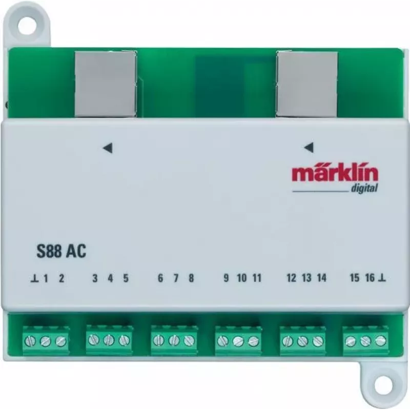 Märklin 60881 s88 Ψηφιακή μονάδα ανάδρασης για 16 εισόδους επαφών – Πράσινο/Λευκό