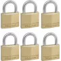 Master Lock 140EURSIX συσκευασία 6 τεμ. λουκέτα με ίδιο κλειδί 22mm ορειχάλκινο σώμα