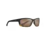 MAUI JIM H766-10MF unisex ορθογώνιο γυαλί ηλίου ματ μαύρο ουδέτερο γκρι 58mm
