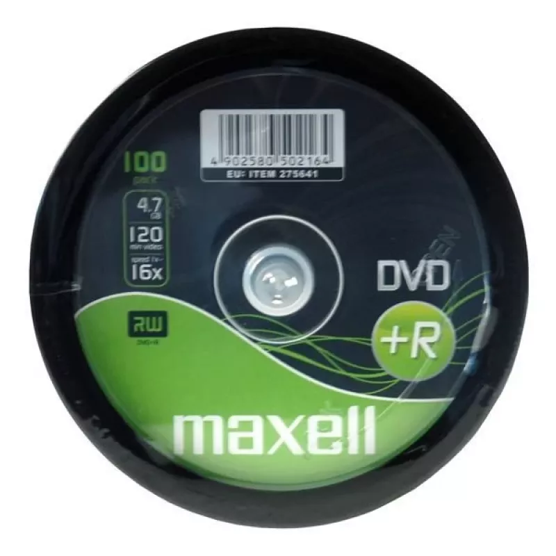 Maxell DVD+R 4.7 GB 16x 100 δίσκοι spindle cakebox