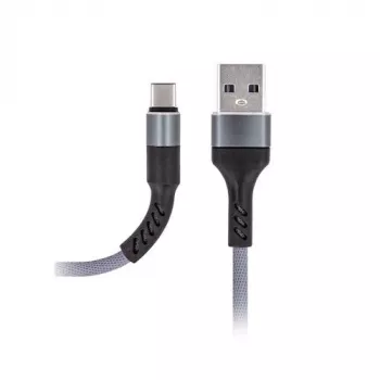 MAXLIFE Καλώδιο Type-C Γρήγορη Φόρτιση 2A Γκρι 1m USB-A σε USB-C Συγχρονισμός Δεδομένων