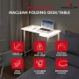 MCN Maclean πτυσσόμενο τραπέζι L-σχήματος λευκό 100x65 cm κινητό με φρένα MC-1250 L/W