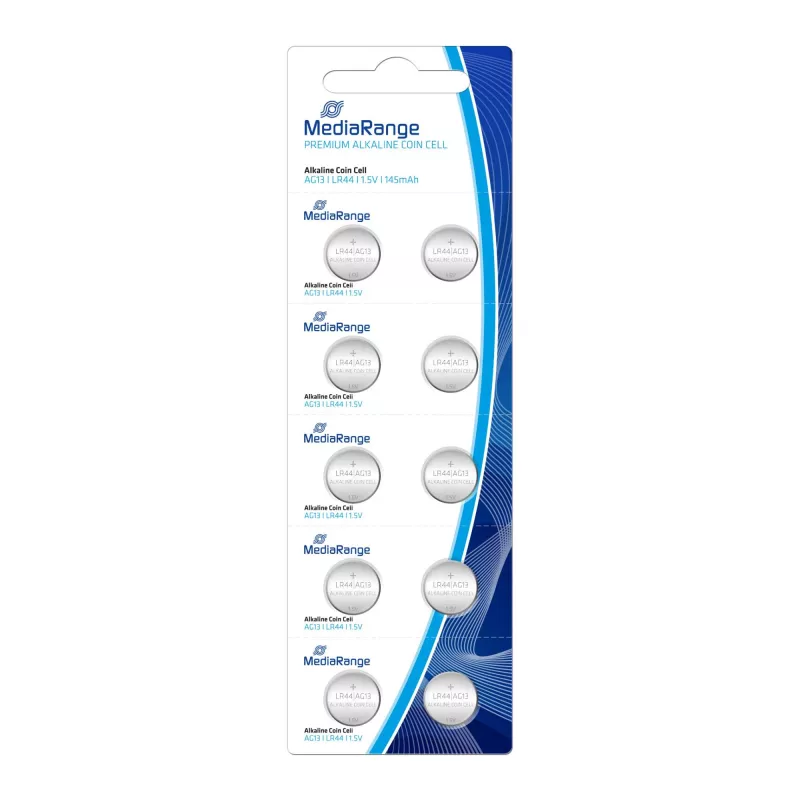 MEDIARANGE MRBAT113 Αλκαλική Μπαταρία LR44 1,5V (συσκευασία 10 τεμ.) Blister
