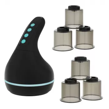 MEDIVON Eclipse Cupping Massager με κύπελλα - Δυναμική θεραπεία κενού, κόκκινο φως & θέρμανση, 12 επίπεδα, ασύρματο